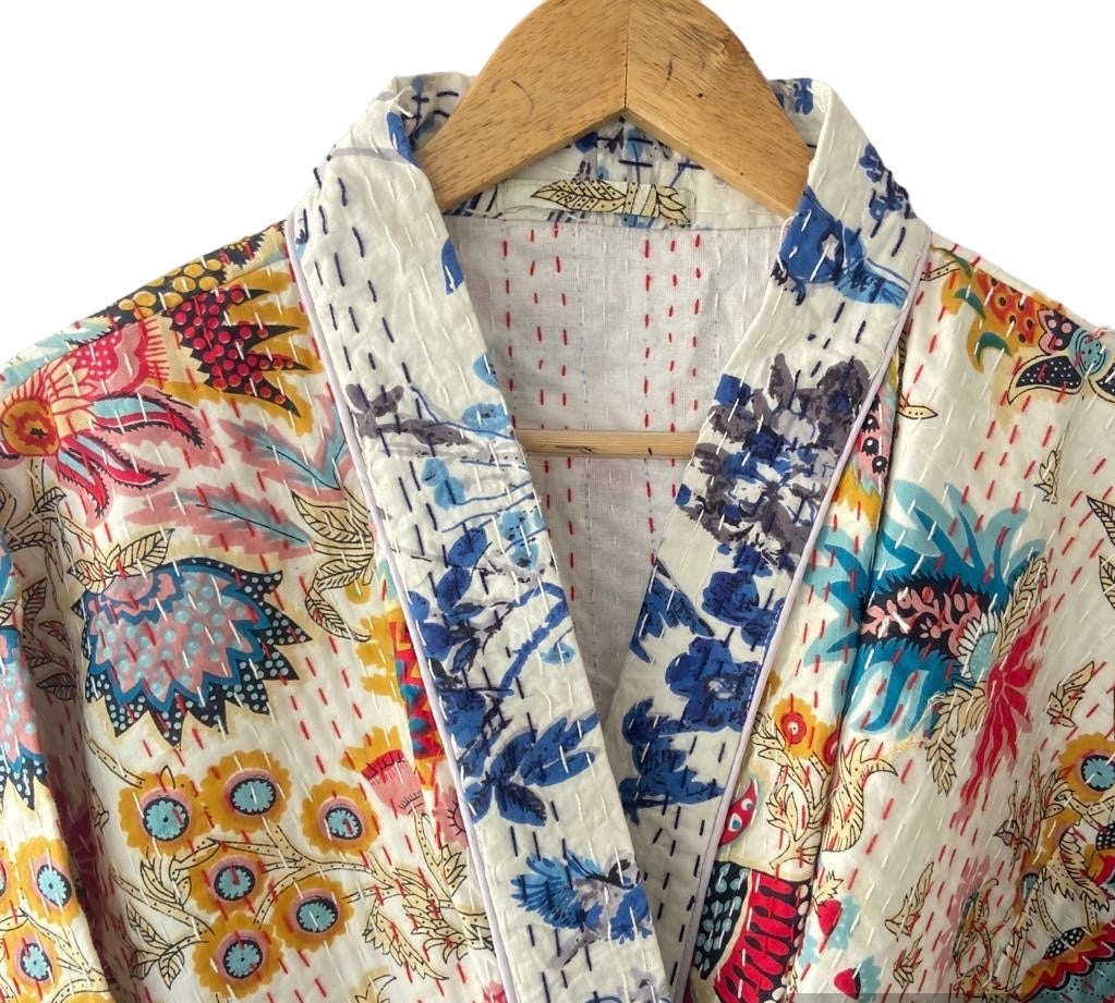 PATCHWORK - KANTHA KIMONO ROBE