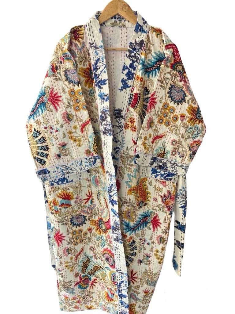 PATCHWORK - KANTHA KIMONO ROBE