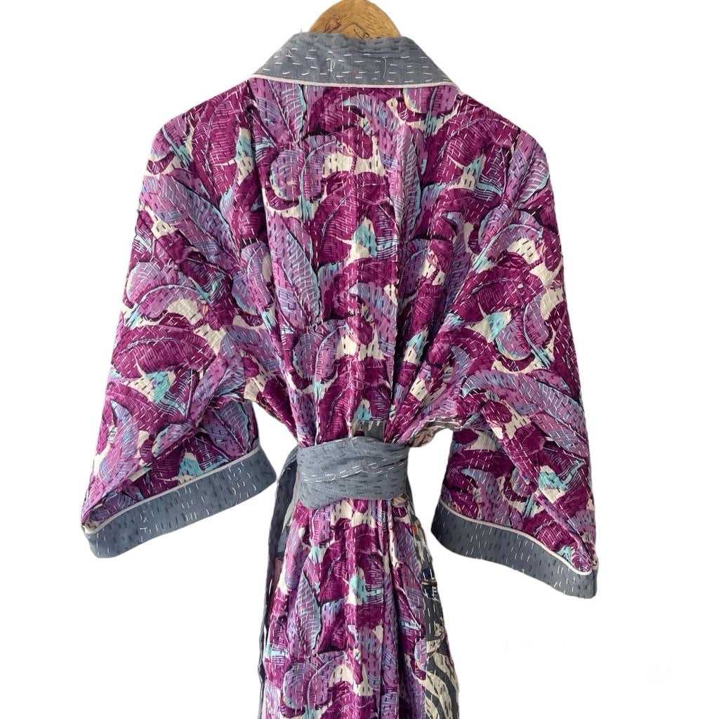 PATCHWORK - KANTHA KIMONO ROBE