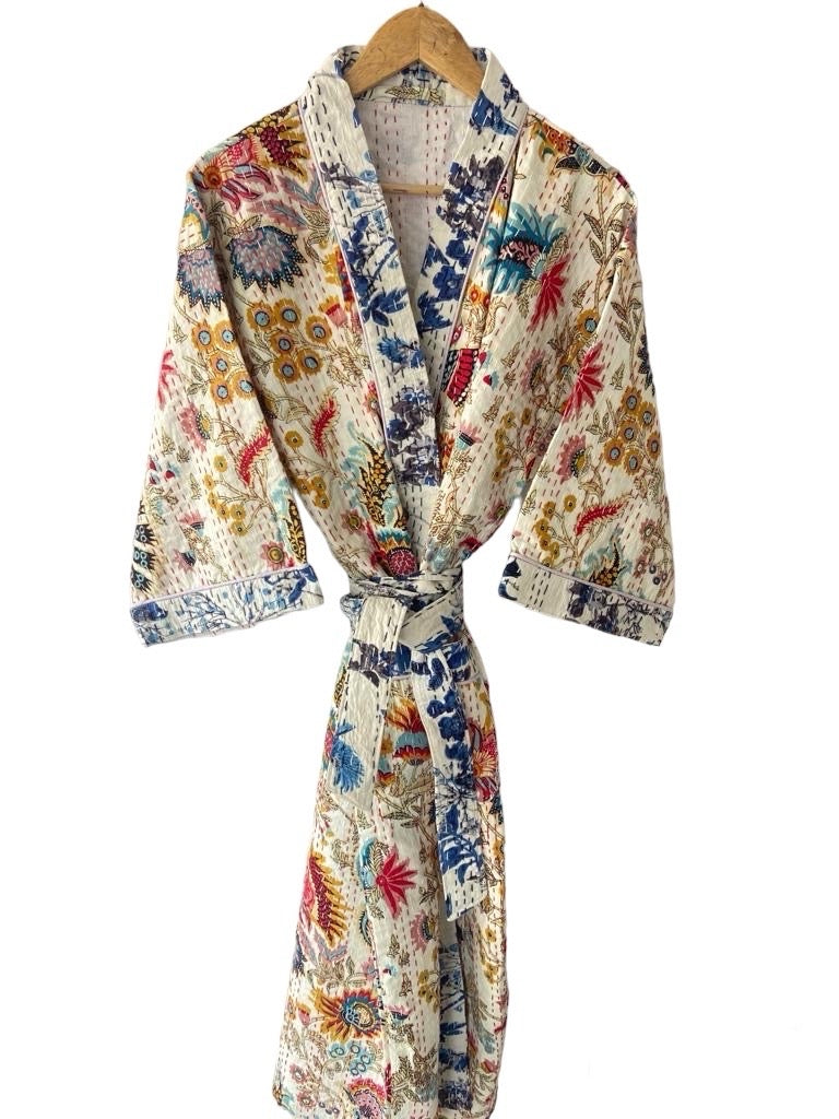 PATCHWORK - KANTHA KIMONO ROBE