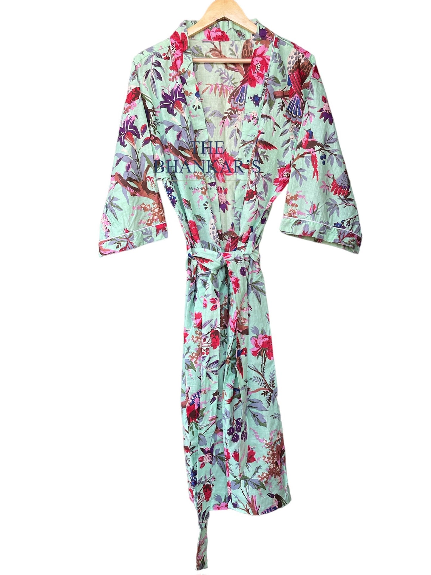 Bird Print - Kimono Robe