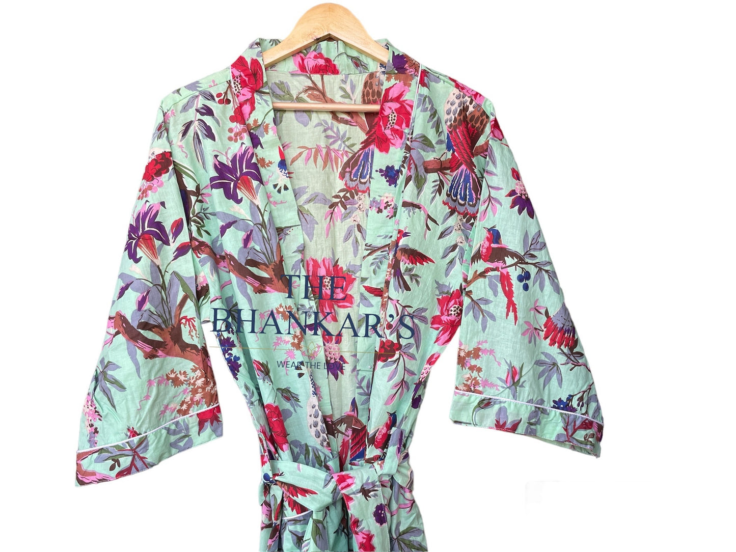 Bird Print - Kimono Robe