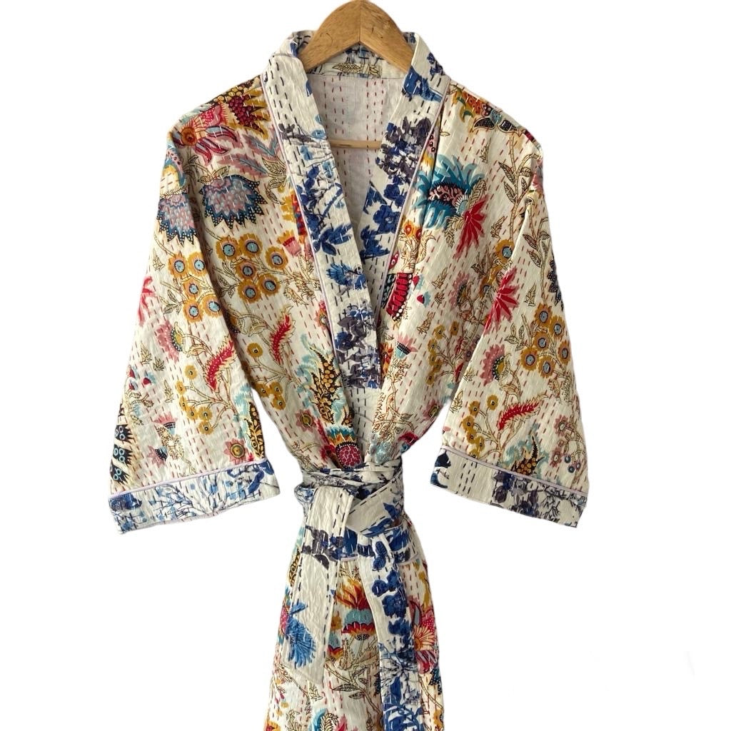 PATCHWORK - KANTHA KIMONO ROBE