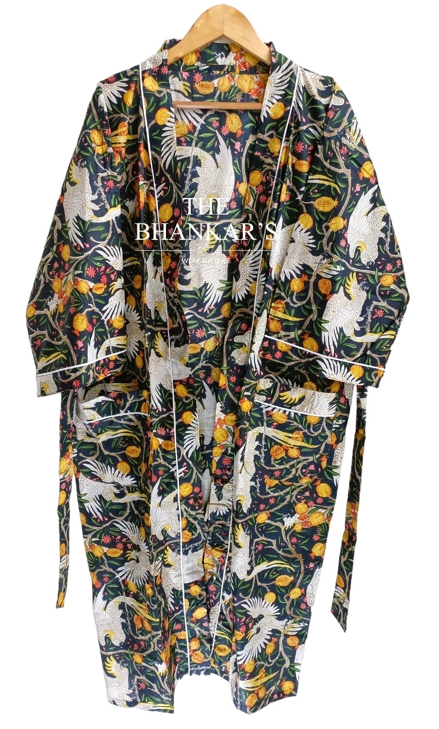 Bird Print - Kimono Robe