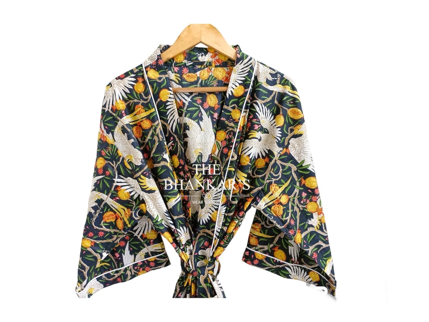 Bird Print - Kimono Robe