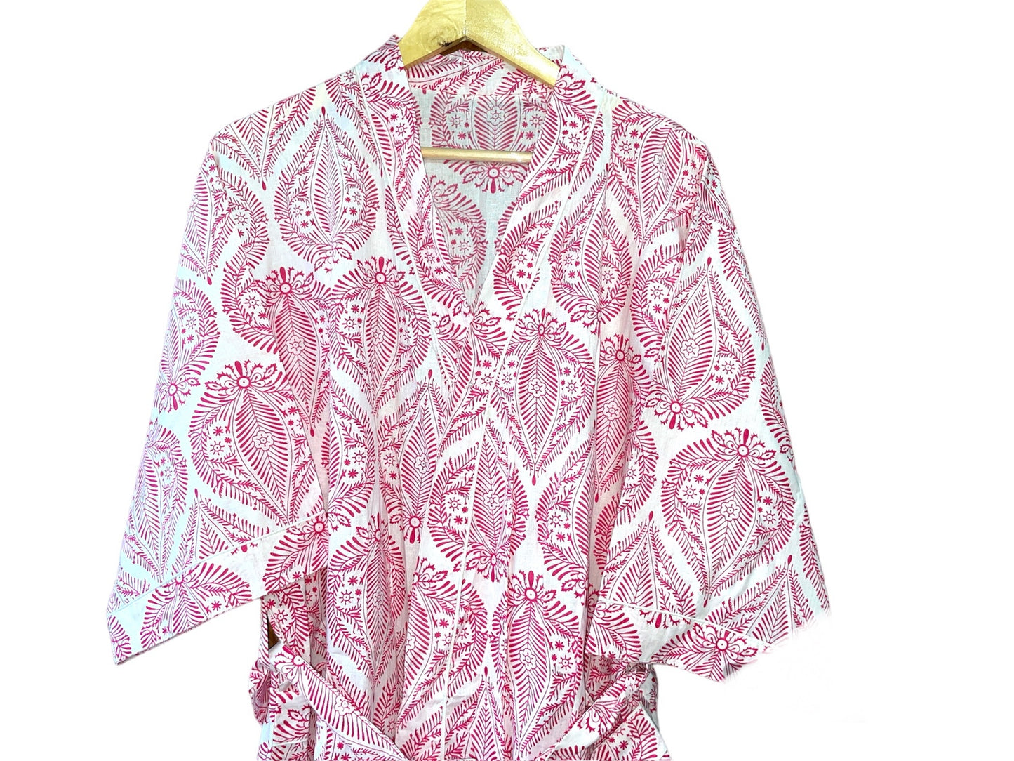 PINK FLORAL  - KIMONO ROBE