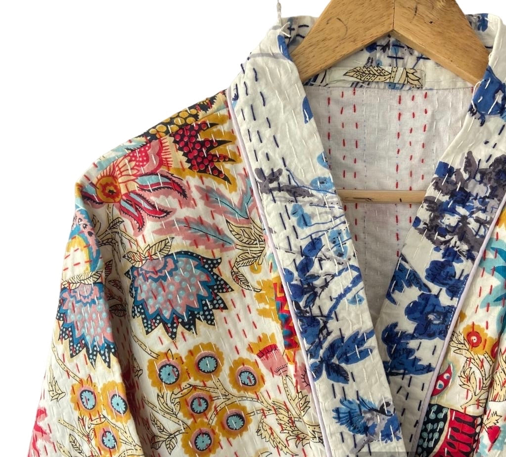 PATCHWORK - KANTHA KIMONO ROBE