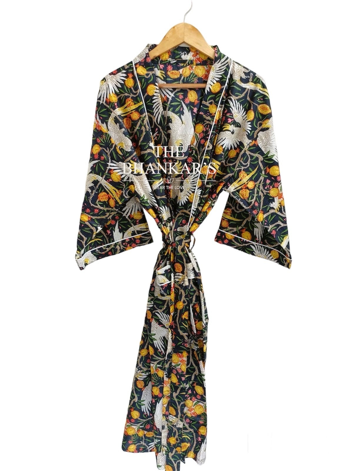 Bird Print - Kimono Robe