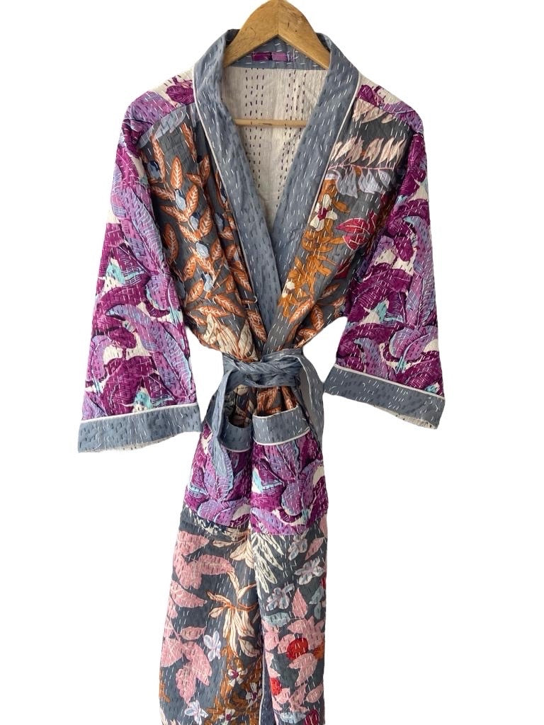 PATCHWORK - KANTHA KIMONO ROBE