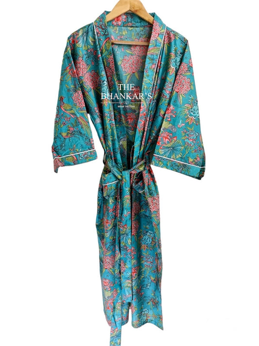 Bird Print - Kimono Robe