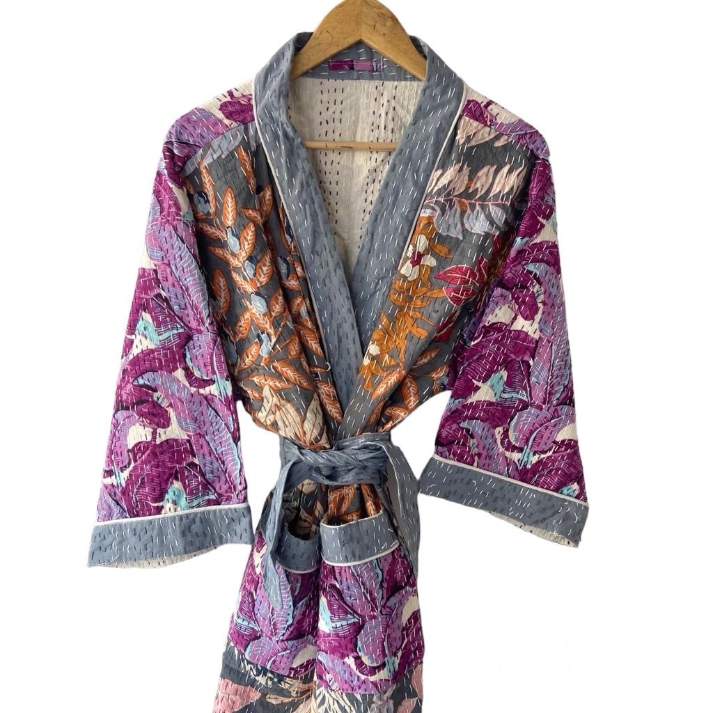 PATCHWORK - KANTHA KIMONO ROBE