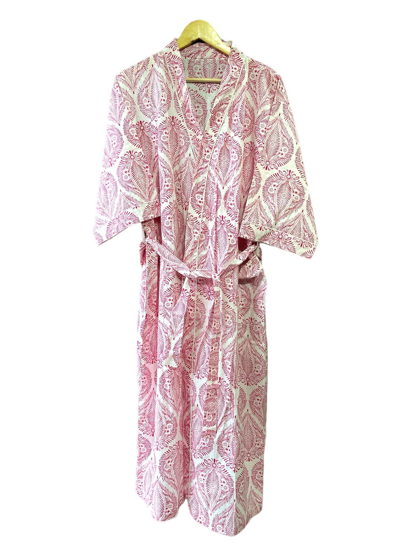 PINK FLORAL  - KIMONO ROBE