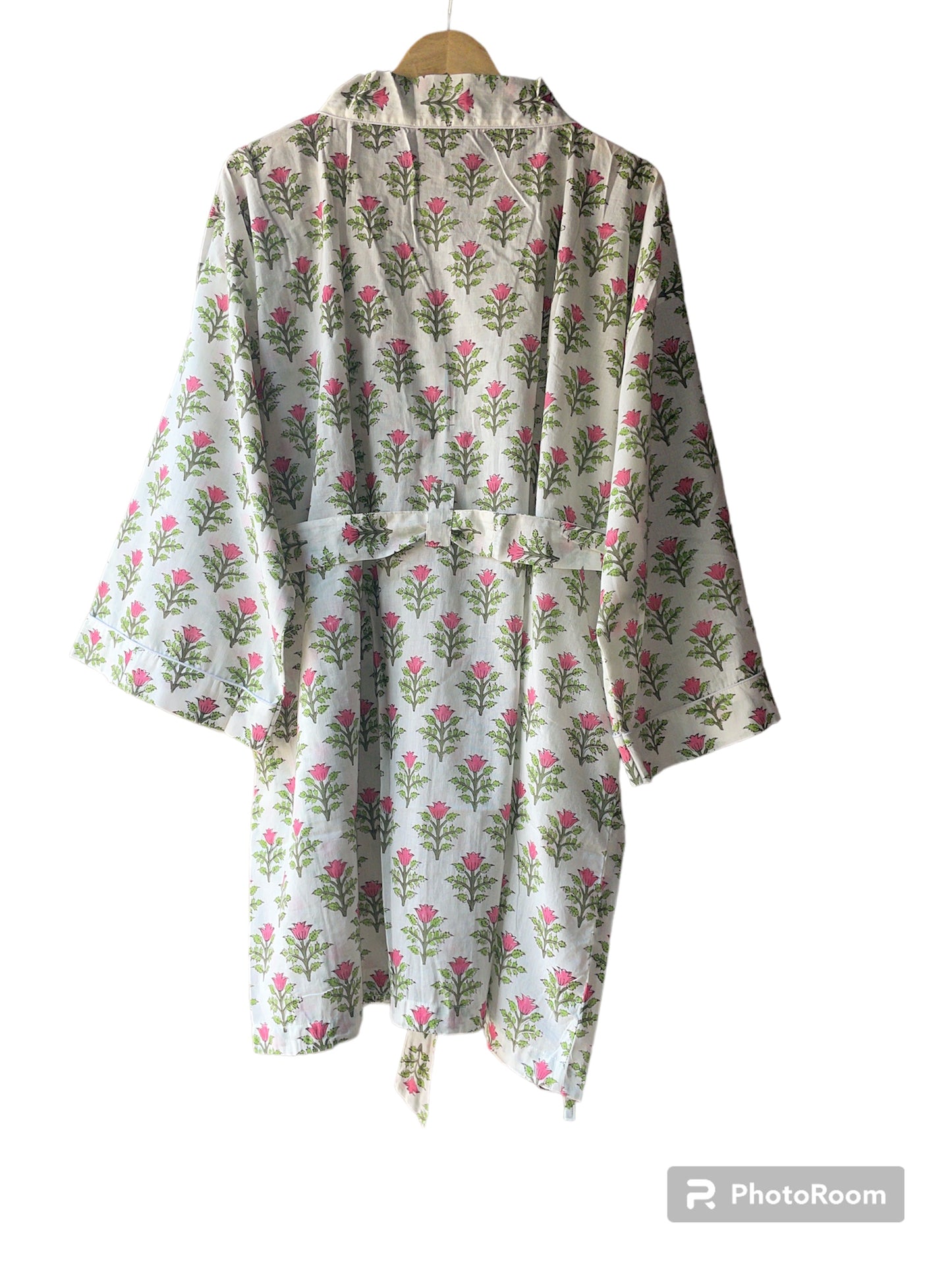 Small Mughal Buti Print - Kimono Robe