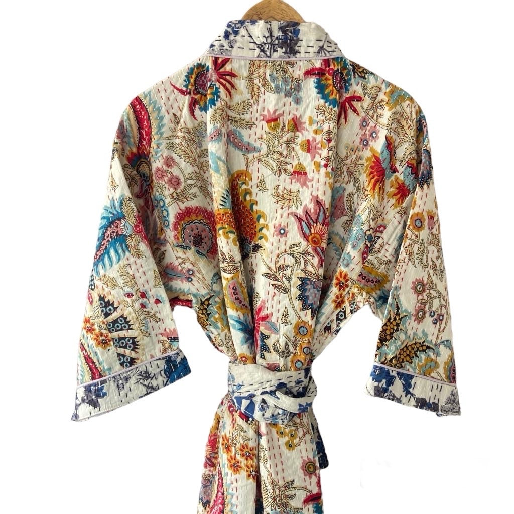 PATCHWORK - KANTHA KIMONO ROBE