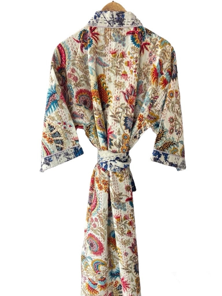 PATCHWORK - KANTHA KIMONO ROBE