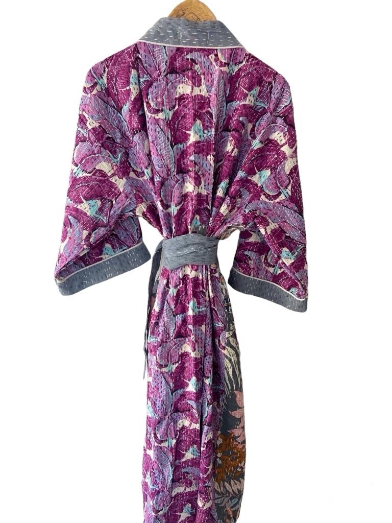 PATCHWORK - KANTHA KIMONO ROBE