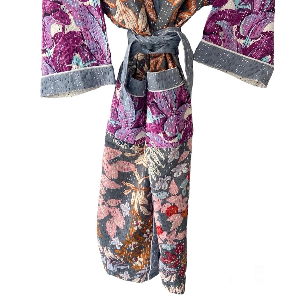 PATCHWORK - KANTHA KIMONO ROBE