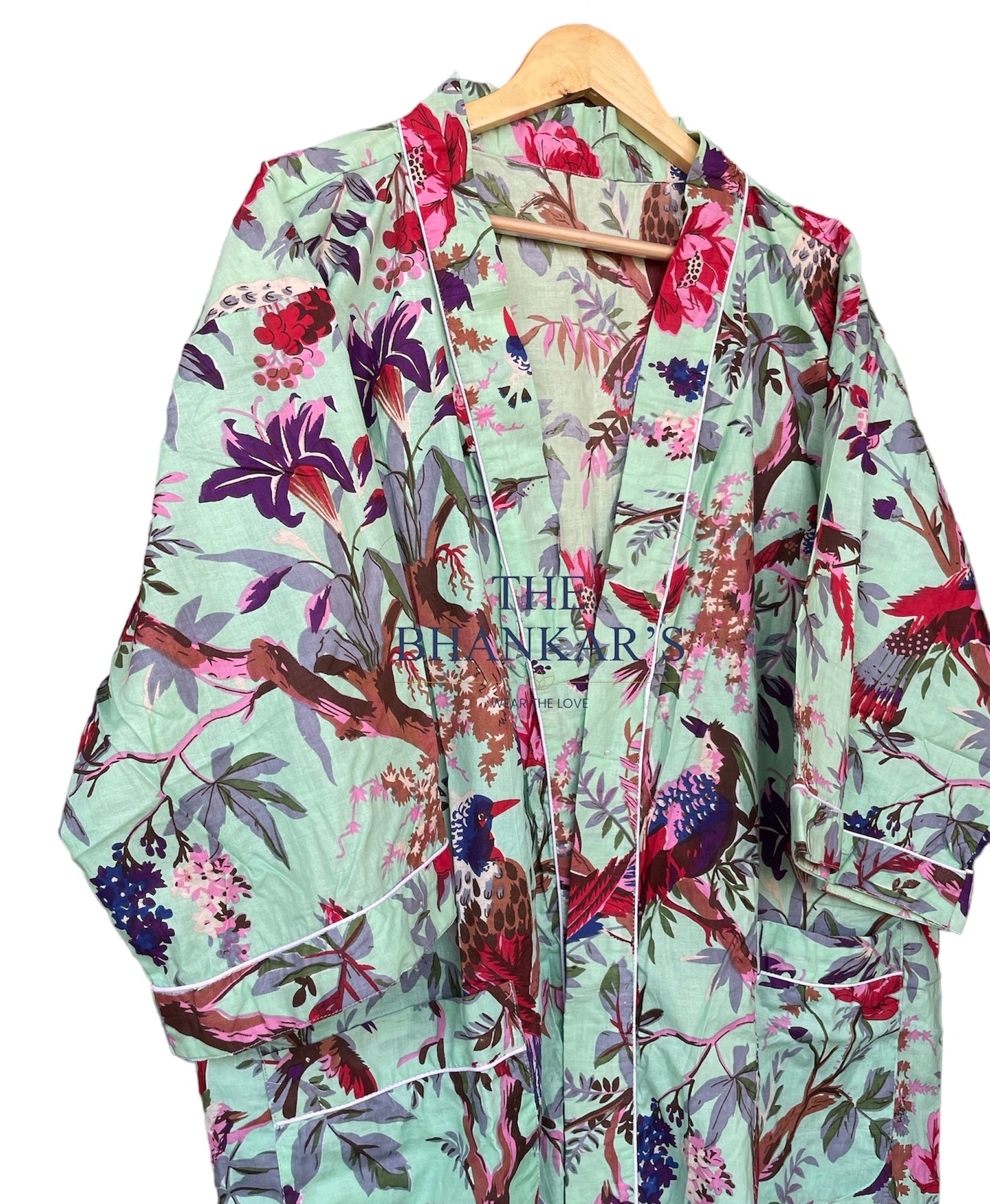 Bird Print - Kimono Robe