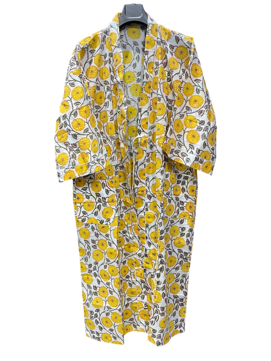 YELLOW KITTY - KIMONO ROBE