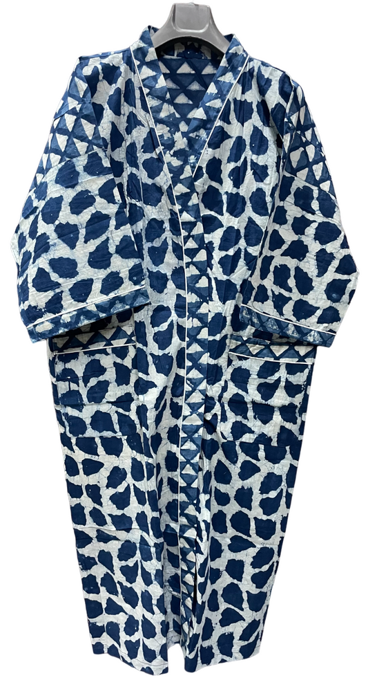 INDIGO PATCHWORK - KIMONO ROBE