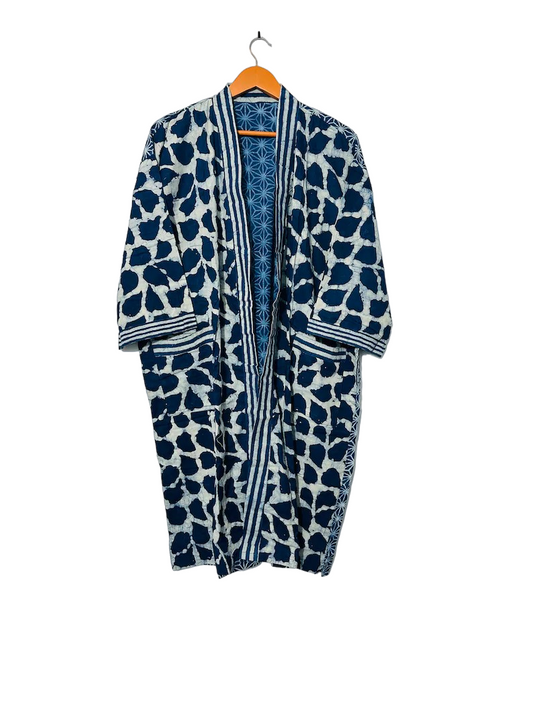 INDIGO PATCHWORK - KIMONO ROBE